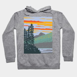 Waptus Lake in Wenatchee National Forest Washington State WPA Poster Art Hoodie